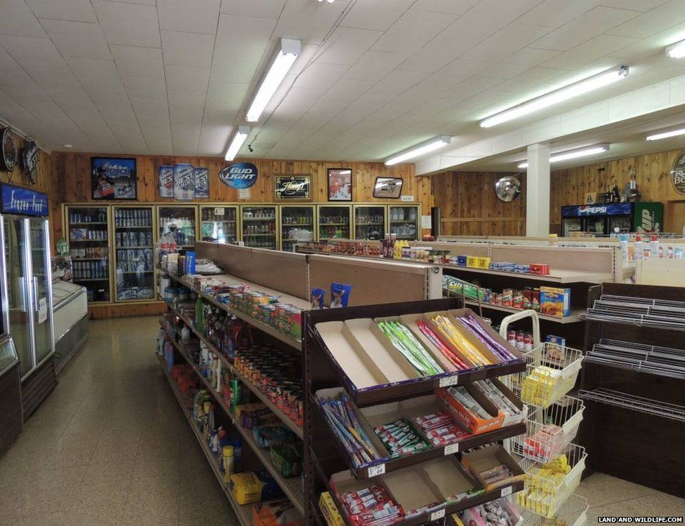 The inside of the general store in Tiller