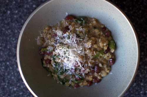 Barley Risotto with Beans and Greens