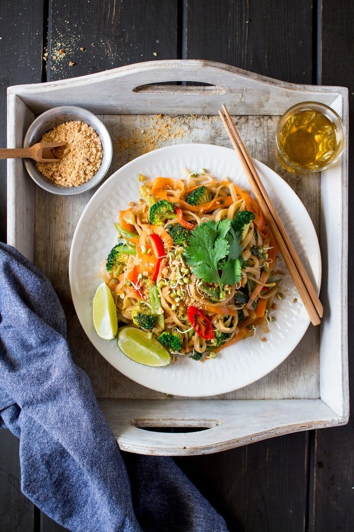 Put down the takeout menu. Tamarind paste, tamari, soy sauce, maple syrup and lime make the secret sauce in this fancy Thai stir-fry. Get the recipe.