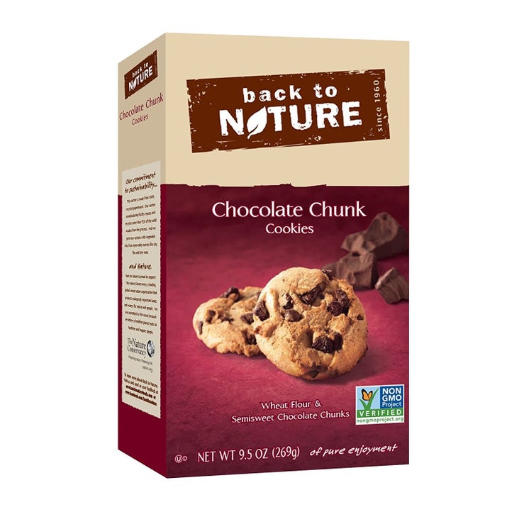 Back to Nature's California Lemon and Chocolate Chunk cookies and Chocolate Delight granola are vegan.