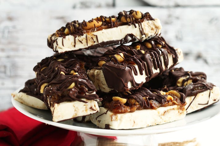 Caramel, peanut and chocolate all in one bar? These are frozen dessert perfection. Get the recipe here.