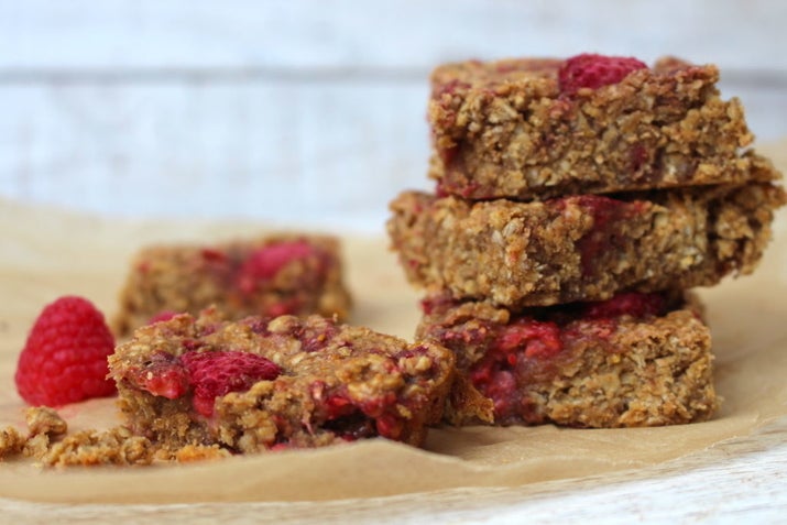 You can&#x27;t go wrong with peanut butter and raspberry in a flapjack. Get the recipe for this super easy recipe here.